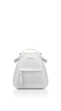 Woman Leather Backpack Lady Anne Vogue Mini Gray
