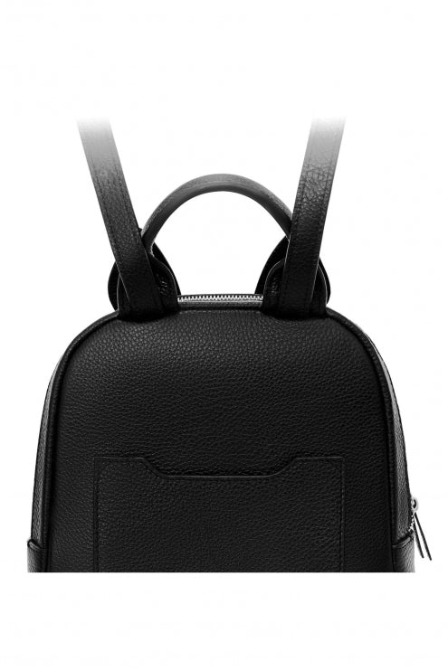 Woman Leather Backpack Lady Anne CUORE Black