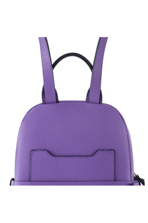 Woman Leather Backpack Lady Anne CUORE Purple