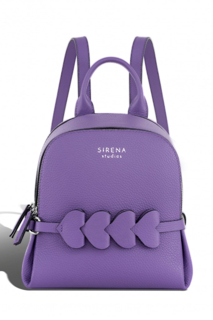 cheap purple leather backpack Woman Lady Anne Vogue Mini Blue Violet Ankobags Its raw Small Purple Leather Backpack |