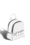 Woman Leather Backpack Lady Anne CUORE White