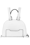 Woman Leather Backpack Lady Anne CUORE White