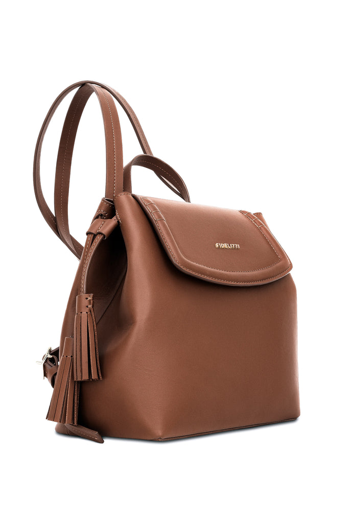 Woman Leather Backpack Lady Anne Glory Chocolate