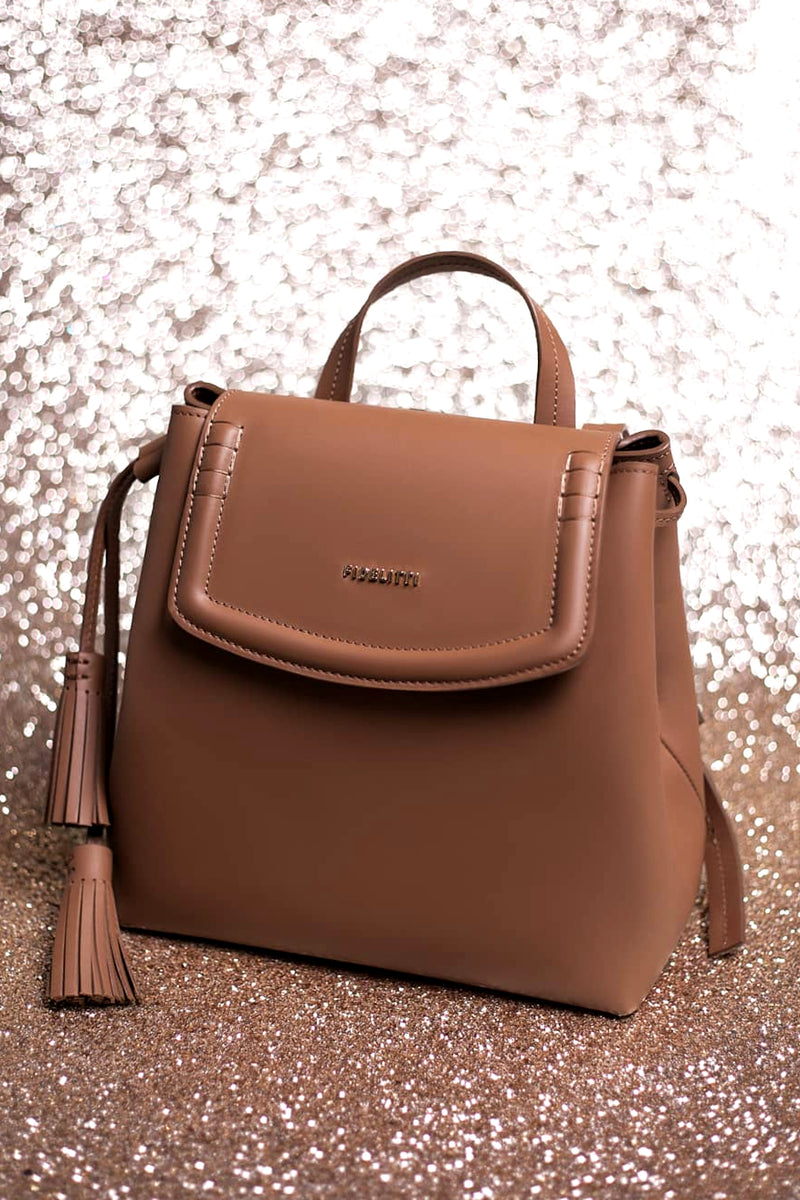 Woman Leather Backpack Lady Anne Glory Chocolate