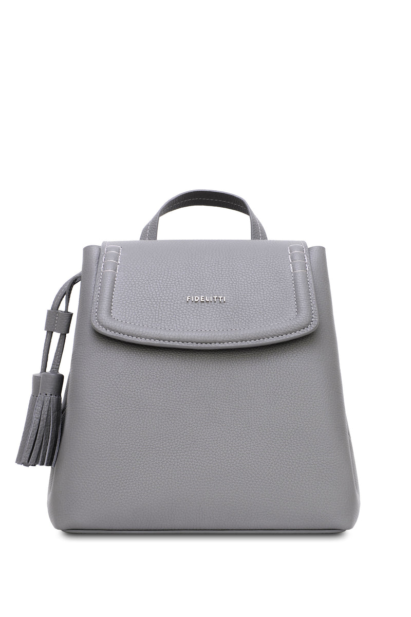 Woman Leather Backpack Lady Anne Glory Gray