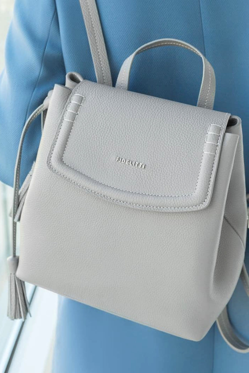 Woman Leather Backpack Lady Anne Glory Gray