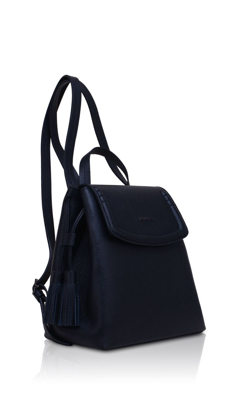 Woman Leather Backpack Lady Anne Glory Midnight Blue