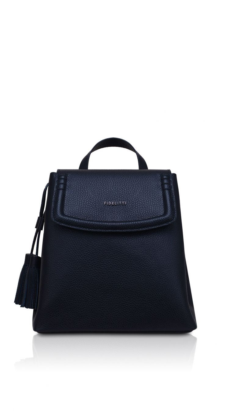 Woman Leather Backpack Lady Anne Glory Midnight Blue