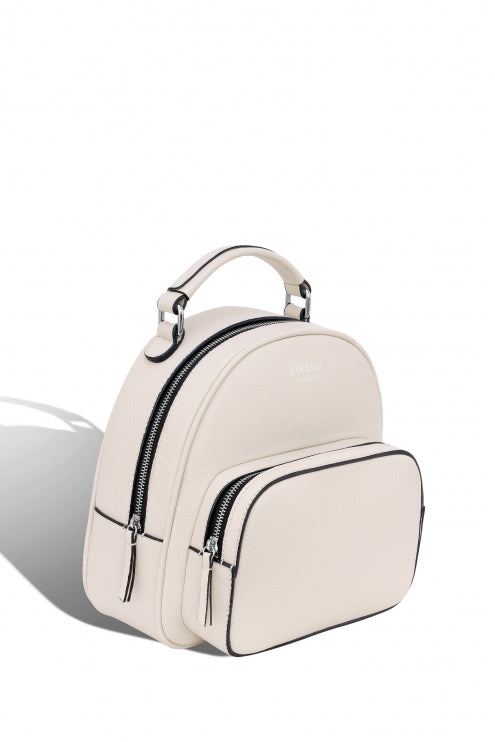 Woman Leather Backpack Lady Anne LUCIDARE Maxi Beige