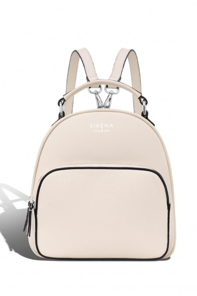 Woman Leather Backpack Lady Anne LUCIDARE Maxi White