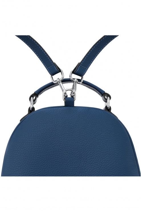 Woman Leather Backpack Lady Anne LUCIDARE Maxi Dark Blue