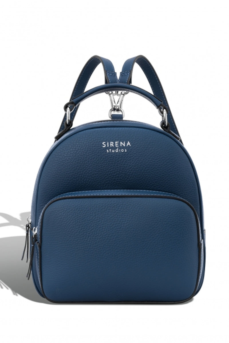 Woman Leather Backpack Lady Anne LUCIDARE Maxi Dark Blue