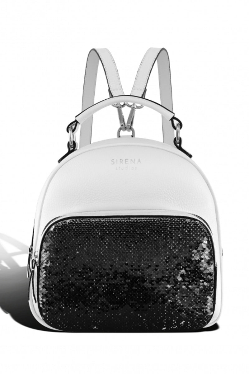 Woman Leather Backpack Lady Anne LUCIDARE Maxi White