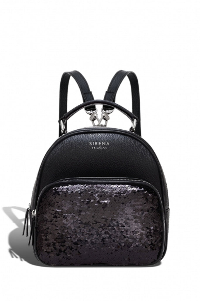 black mini backpack women& 39 Woman Leather Backpack Lady Anne LUCIDARE Mini Black