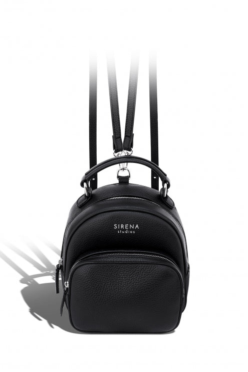 black leather mini backpack canada Woman Leather Backpack Lady Anne LUCIDARE Mini Black