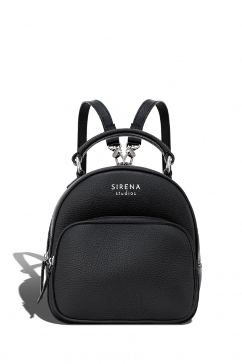 Woman Leather Backpack Lady Anne LUCIDARE Mini Black