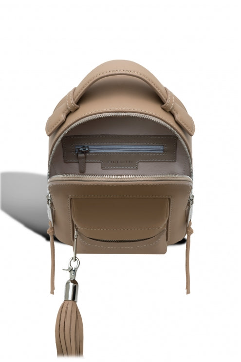 Woman Leather Backpack Lady Anne Prime Beige