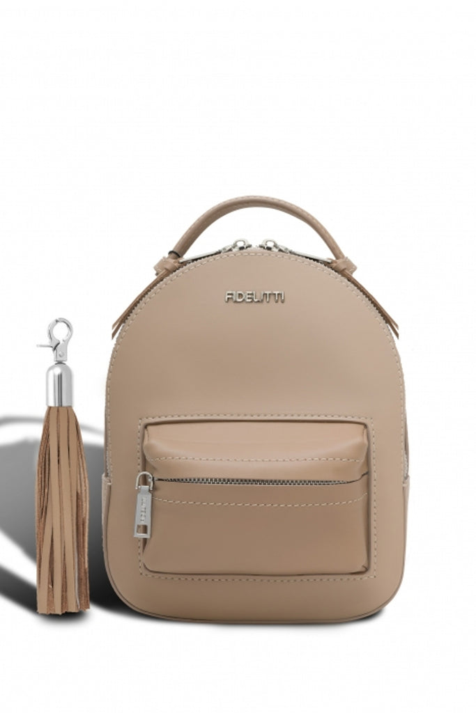 Woman Leather Backpack Lady Anne Prime Beige