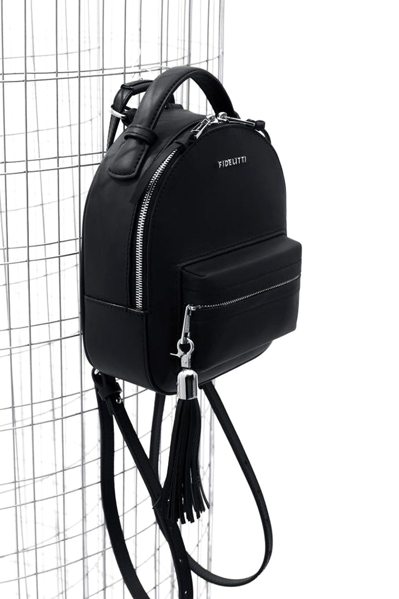 Woman Leather Backpack Lady Anne Prime Black