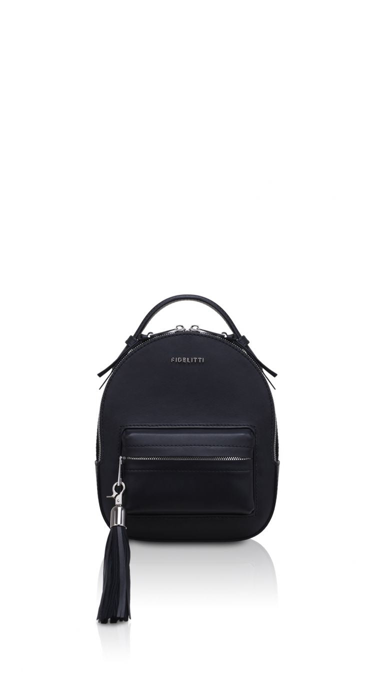 Woman Leather Backpack Lady Anne Prime Black