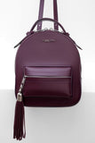 Woman Leather Backpack Lady Anne Prime Blue Violet
