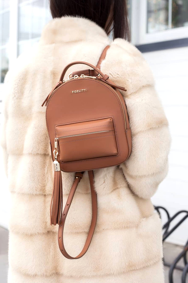 Woman Leather Backpack Lady Anne Prime Chocolate