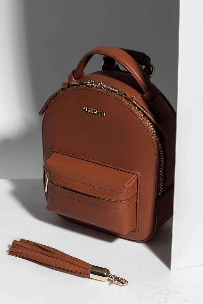 Woman Leather Backpack Lady Anne Prime Chocolate