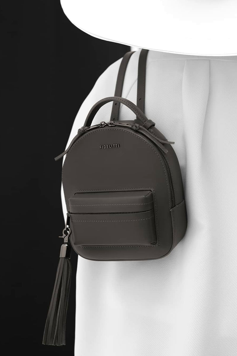 Woman Leather Backpack Lady Anne Prime Dark Olive Green