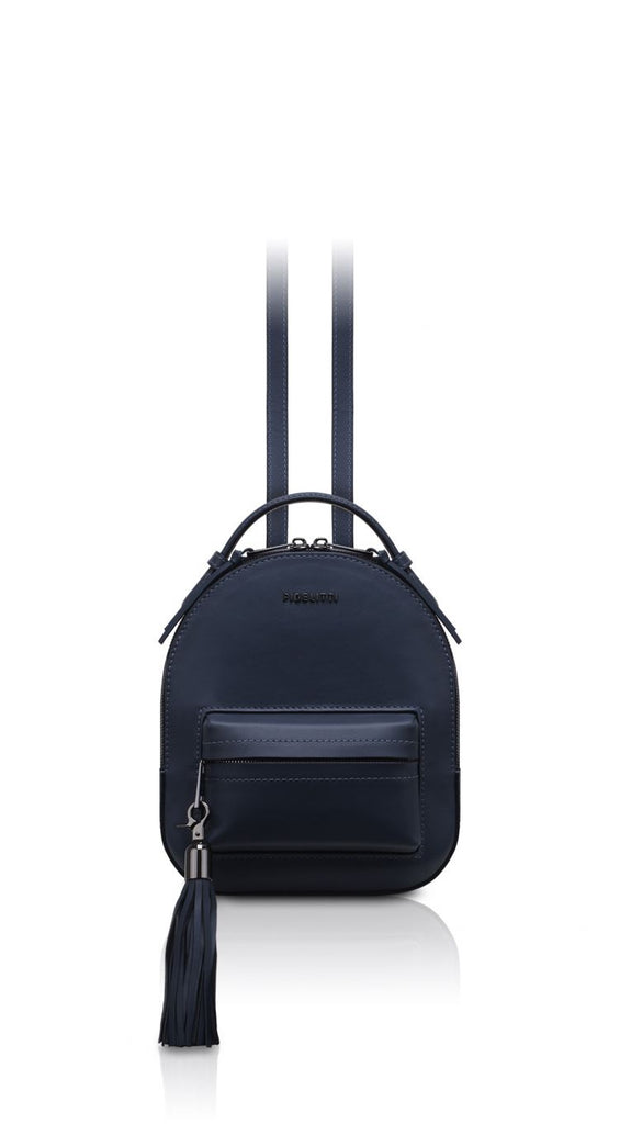 Woman Leather Backpack Lady Anne Prime Blue Violet