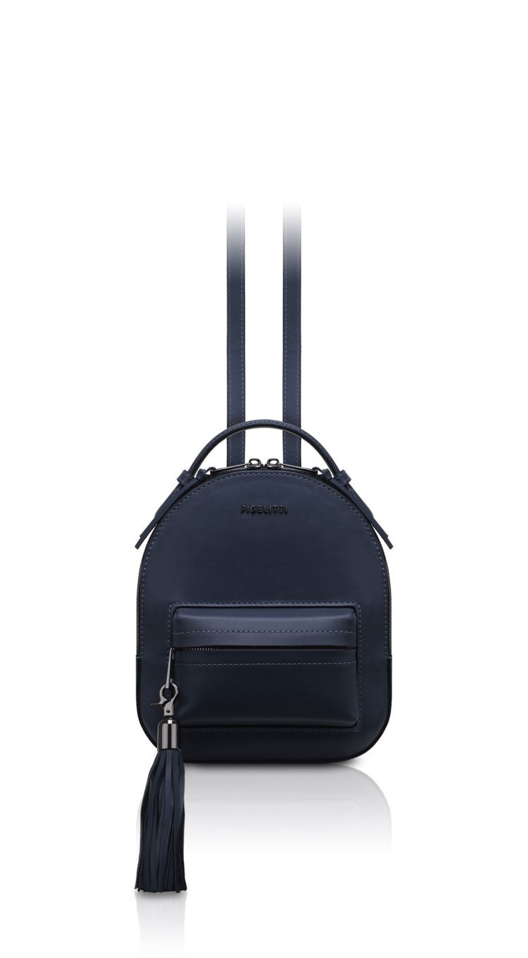 Woman Leather Backpack Lady Anne Prime Dark Slate Blue