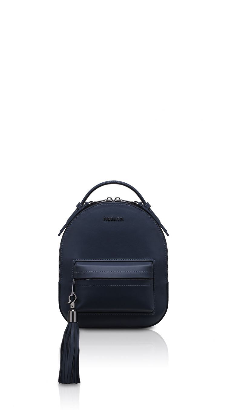 Woman Leather Backpack Lady Anne Prime Dark Slate Blue