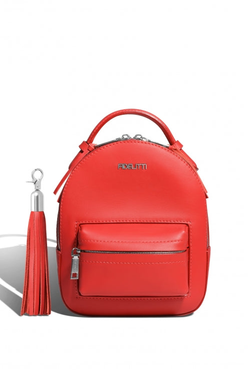 Woman Leather Backpack Lady Anne Prime Red