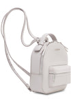 Woman Leather Backpack Lady Anne Prime White