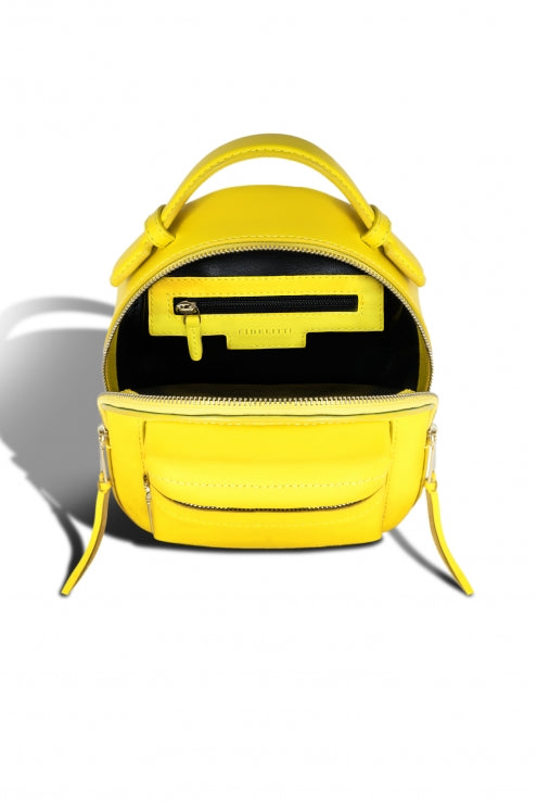 Woman Leather Backpack Lady Anne Prime Yellow