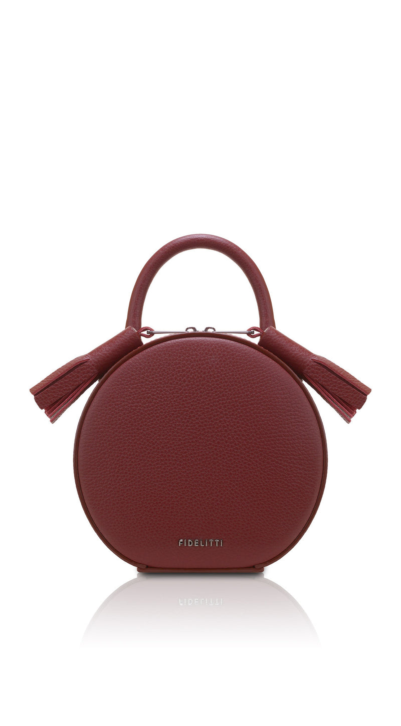 Woman Leather Bag Lady Anne Tesoro Mini Crimson