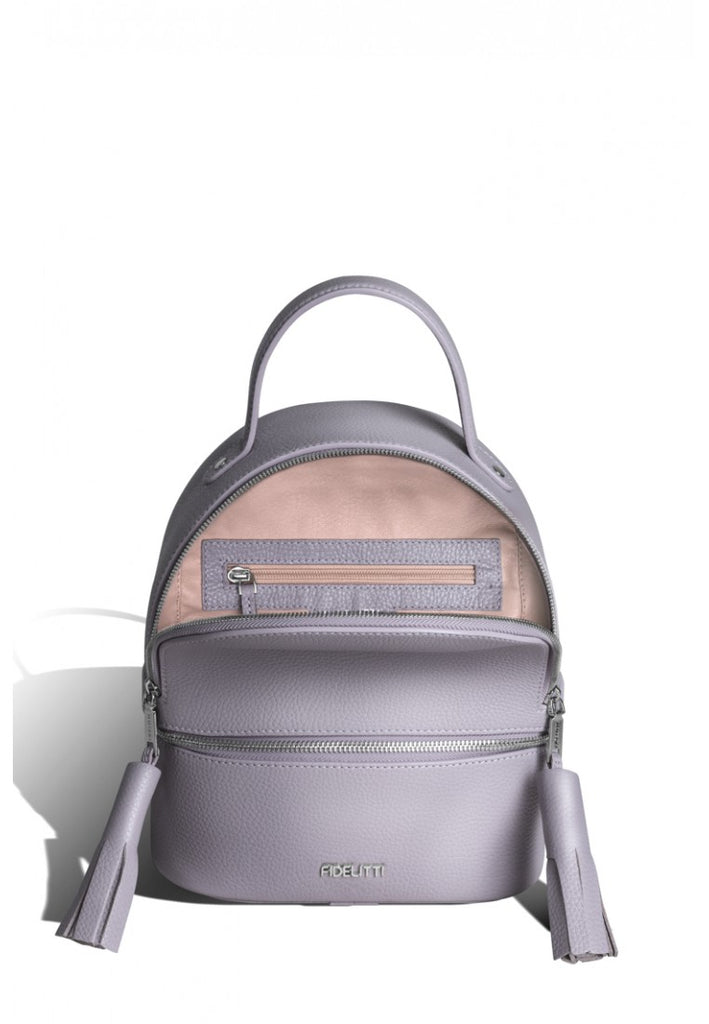 Woman Leather Backpack Lady Anne 'GO GO' Lavender