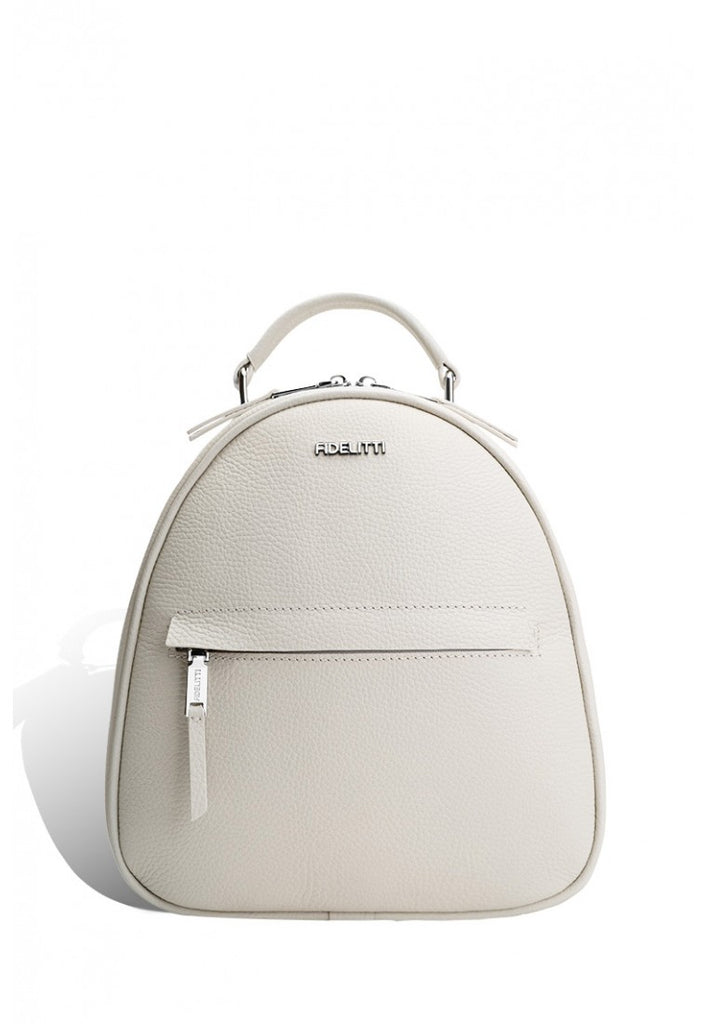 Woman Leather Backpack Lady Anne Vogue Light Beige