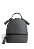 Woman Leather Backpack Lady Anne 'GO GO' Dark Gray