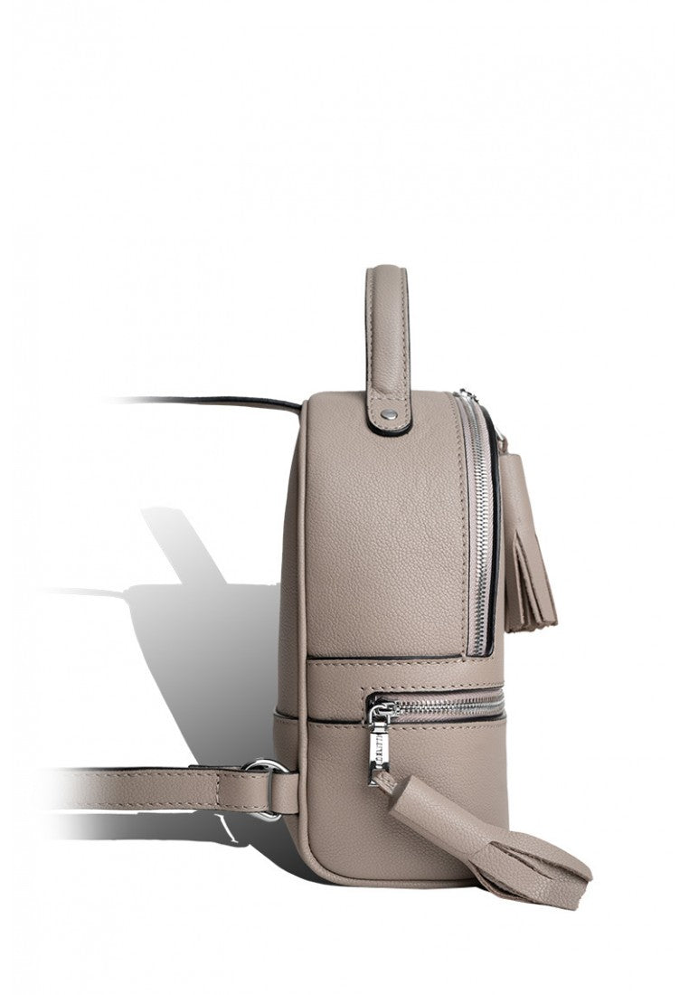 Woman Leather Backpack Lady Anne 'GO GO' Beige