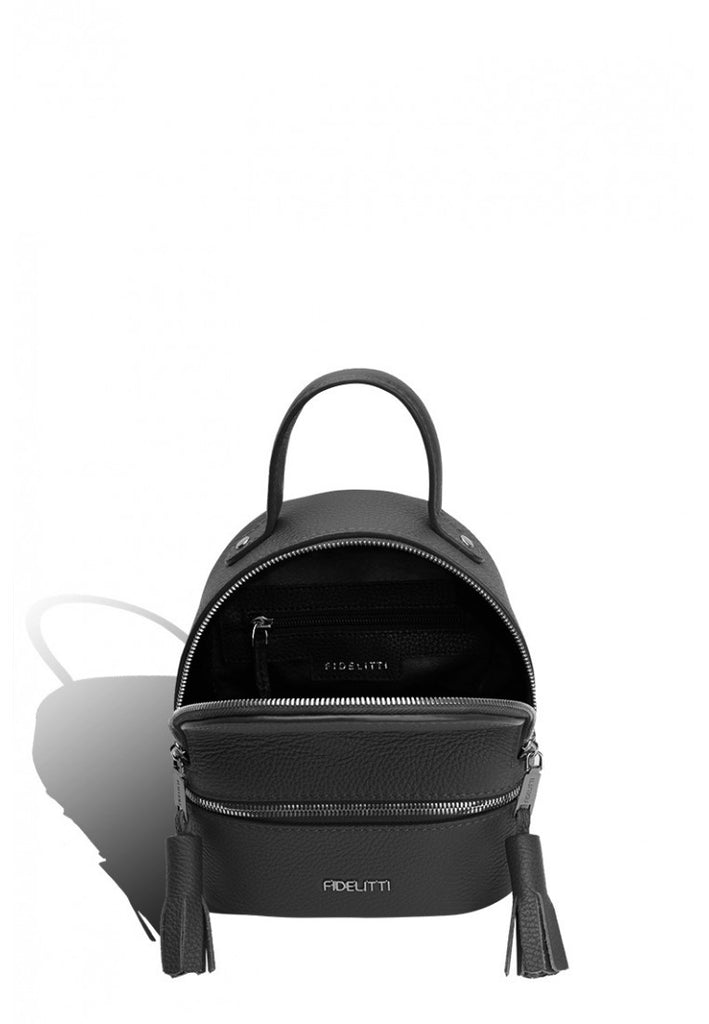 Woman Leather Backpack Lady Anne 'GO GO' Mini Dark Gray