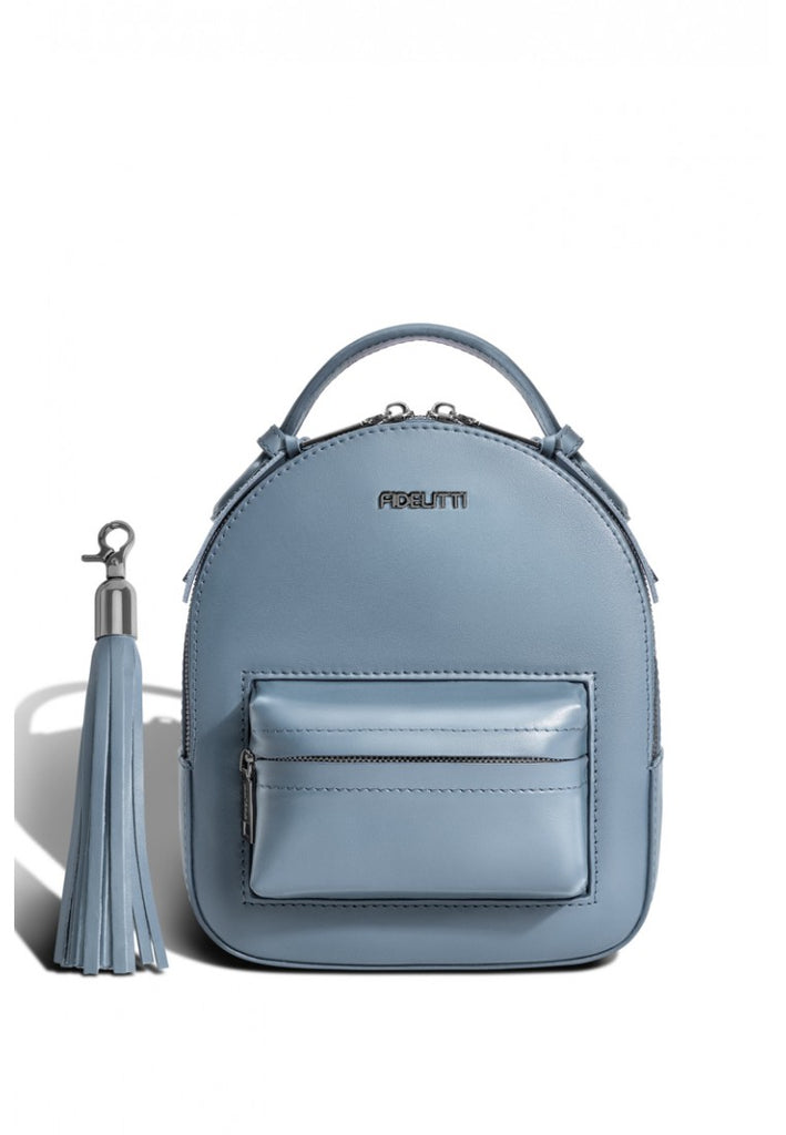 Woman Leather Backpack Lady Anne Prime Light Blue