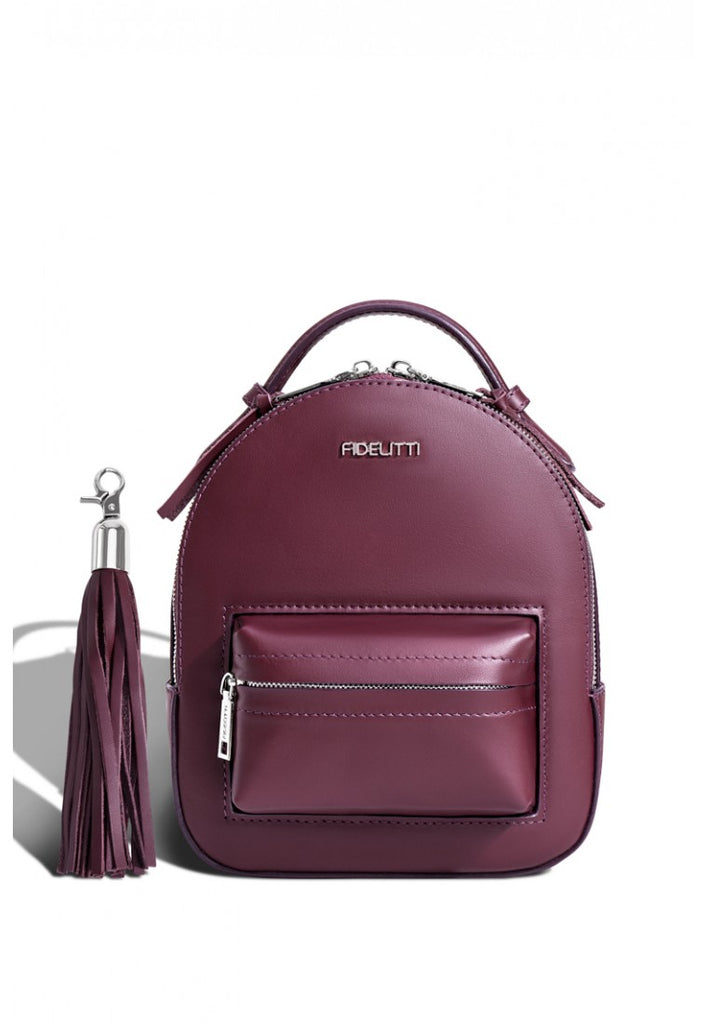 Woman Leather Backpack Lady Anne Prime Burgundy