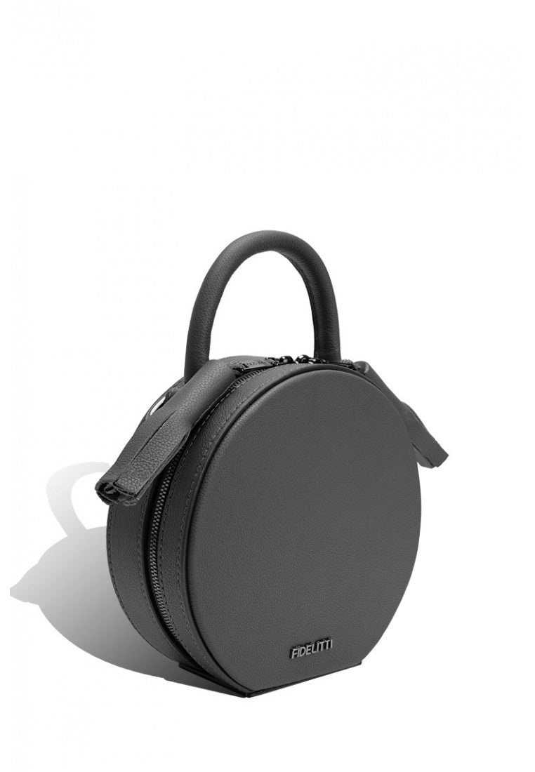 Woman Leather Crossbody Bag Lady Anne Tesoro Mini Dark Gray