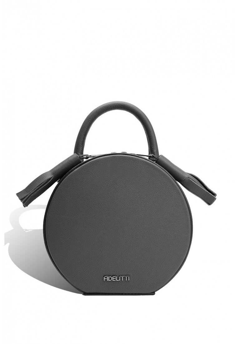 Woman Leather Crossbody Bag Lady Anne Tesoro Mini Dark Gray