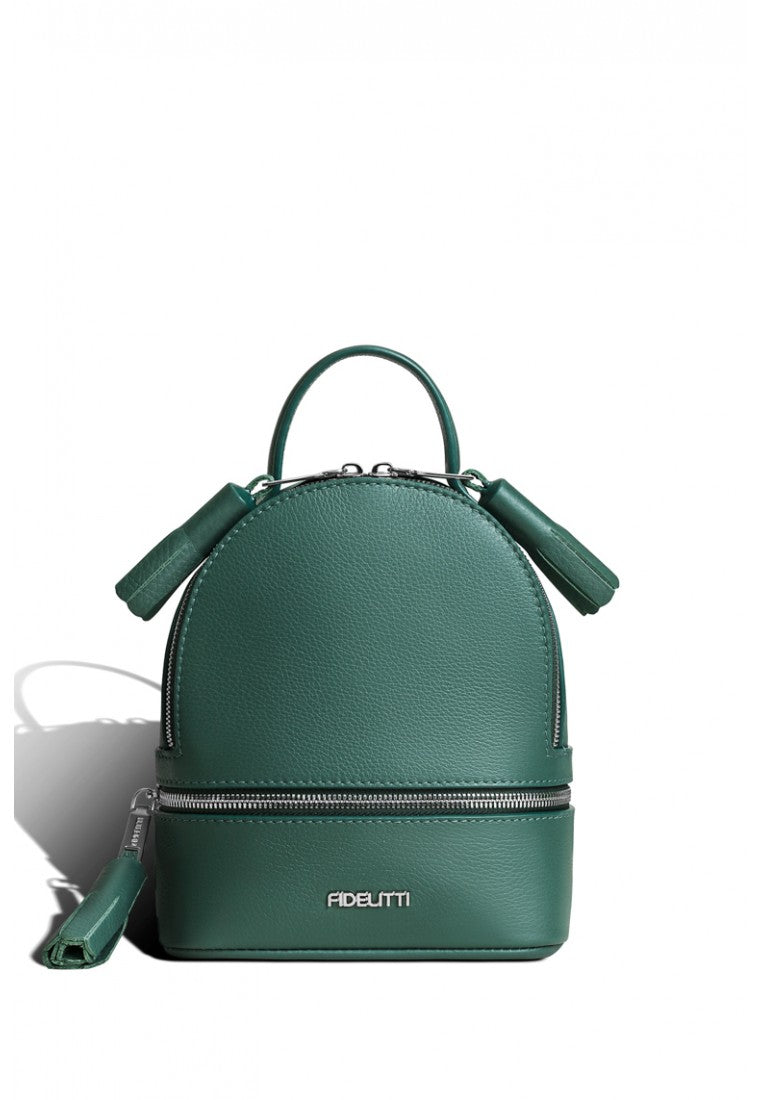 Woman Leather Backpack Lady Anne 'GO GO' Mini Green