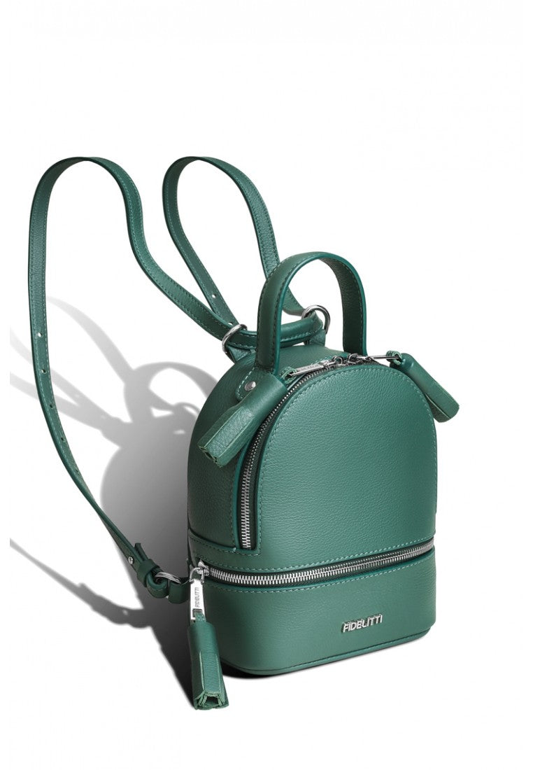Woman Leather Backpack Lady Anne 'GO GO' Mini Green