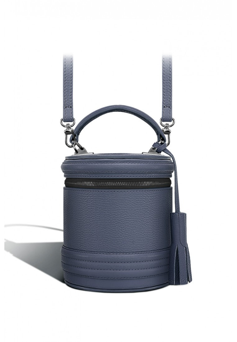 Woman Leather Crossbody Bag Lady Anne Barrel Dark Blue