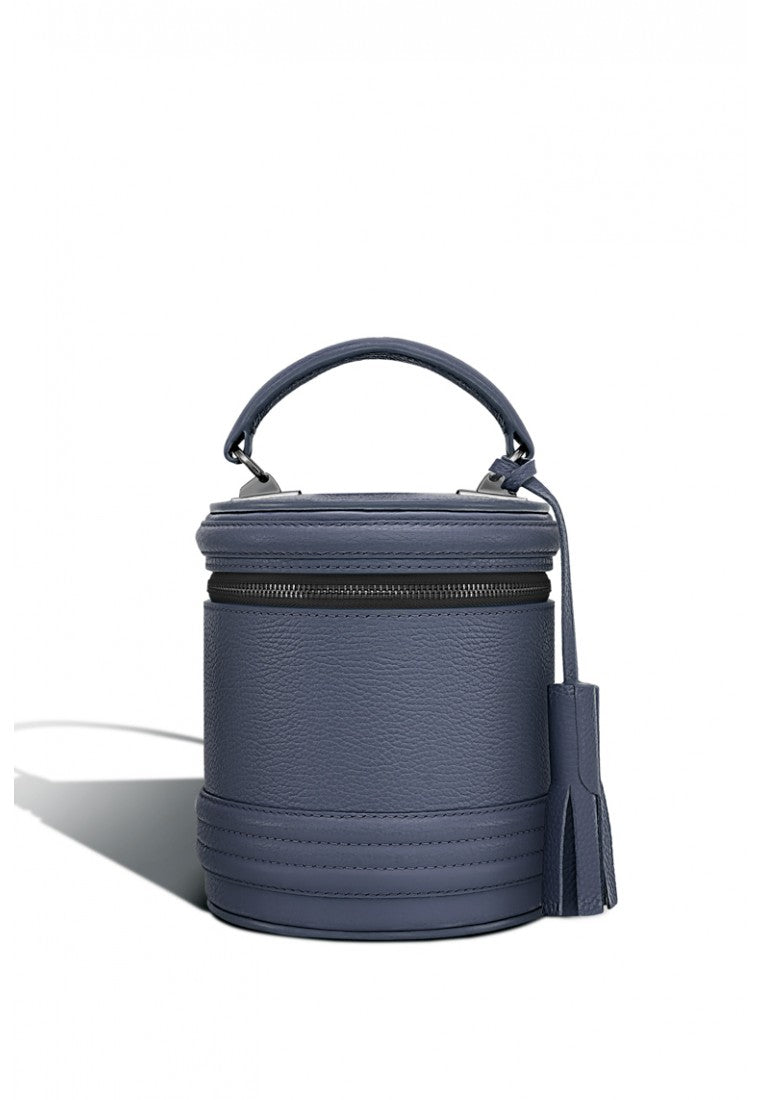 Woman Leather Crossbody Bag Lady Anne Barrel Dark Blue