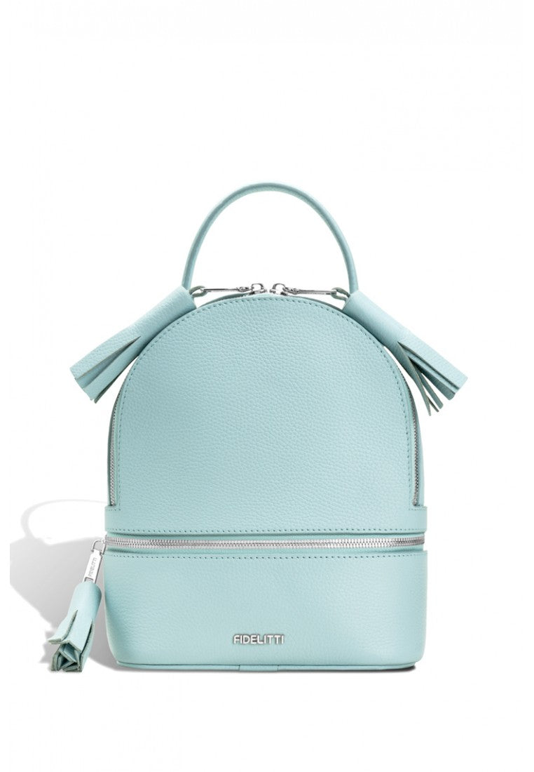 Woman Leather Backpack Lady Anne 'GO GO' Mini Aquamarine