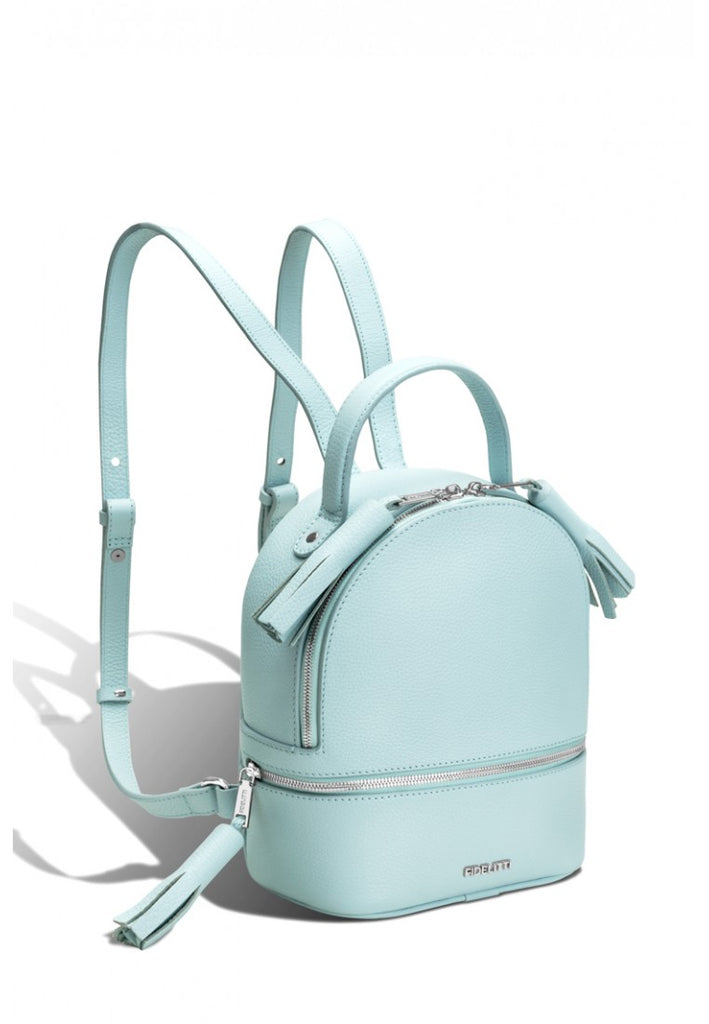 Woman Leather Backpack Lady Anne 'GO GO' Mini Aquamarine